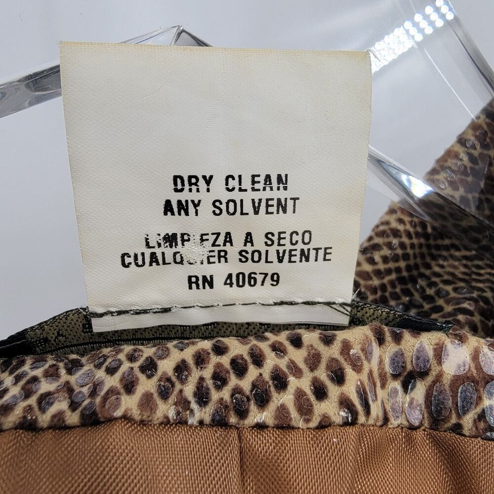 Harve Benard Blazer Womens 14W Faux Snakeskin Brown Black Lined Vintage - Picture 13 of 15